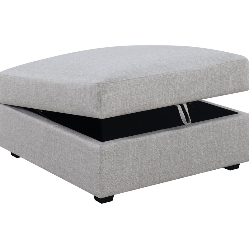 Rangement carré gris, recouvert de cuir souple, 39 po x 39 po x 21 po, expérience confortable de 39 po de largeur et de profondeur, 21 po de hauteur, pour les fournitures d'art