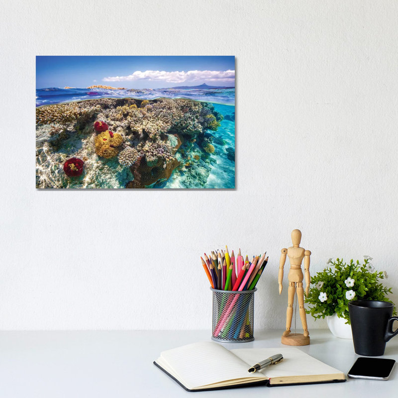 Mayotte the Reef 1 Piece Wall Art on Canvas, 20.32cm H x 30.48cm W x 1.91cm D, Wrapped Canvas