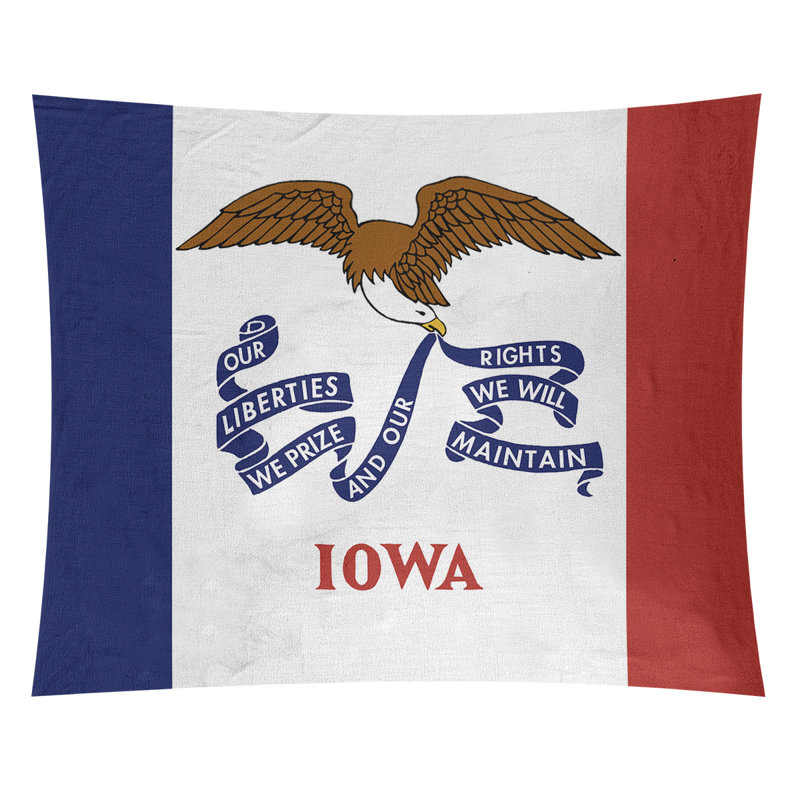 Tapisserie drapeau iowa Enrik, H 27,5 po x l 37,5 po, Intérieur