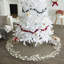 Handmade Christmas Tree Skirt in Felt - Branches and Stars on Gray-1095683922-1082022266