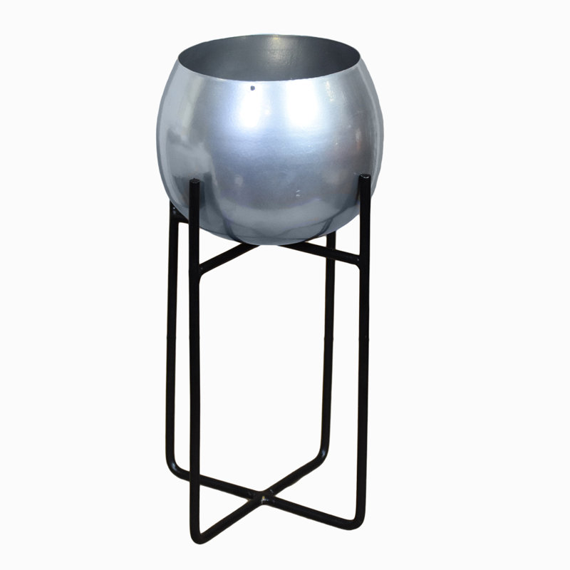 Pot à fleurs en métal, Argent