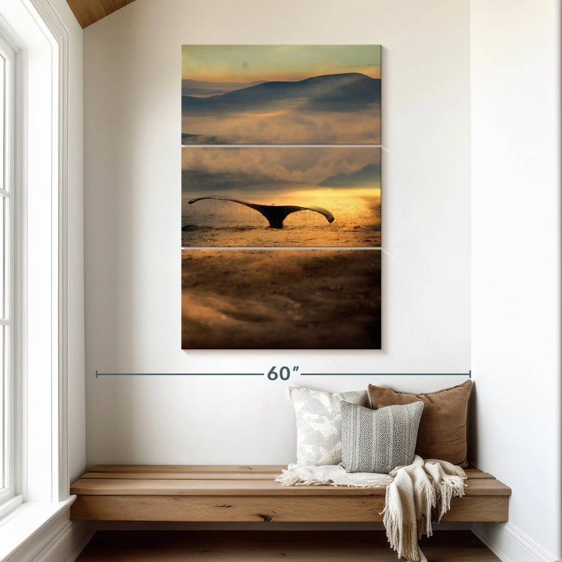 Brampt Alaska Whale Tail Dive, 50" H x 32" W