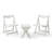 Foldable Bistro Table And Chair Set With 2 Chairs, Perfect For Indoor And Outdoor Use, Durable And No Assembly Required.-1857100419