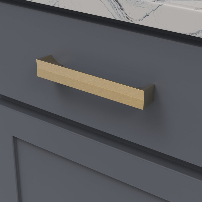 Avenue Collection Pull, 6 5/16", Brushed Golden Brass