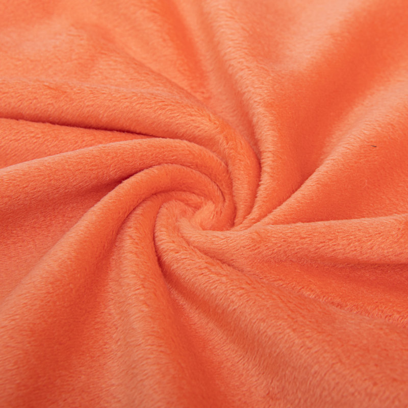 Ensemble de housse de couette 3 pièces, housse de couette en flanelle avec fermeture à glissière - NTBAY, Lit simple, Orange