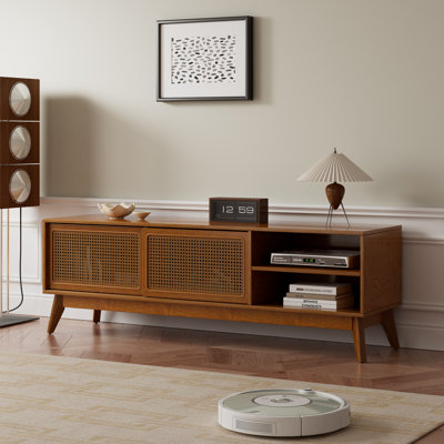 Unfinished TV Stand for TVs up to 65" with Fireplace Included