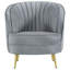 Chaise rembourrée et capitonnée