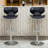 Masaccio Upholstery Airlift Adjustable Swivel Barstool With Chrome Base, Set Of 2-1358413653
