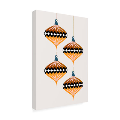 Art sur toile, boules de Noël bolognaise