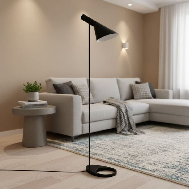 Lampe sur pied 09.Florida, Noir, Noir