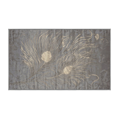 Tapis gris lavable à la machine