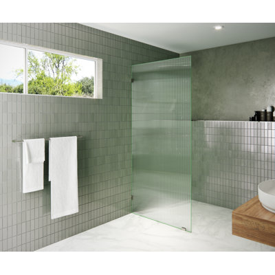 Panneau de douche simple cannelé sans cadre 34 po x 78 po Gaia