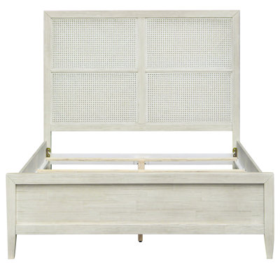 Solid Wood Panel Bed