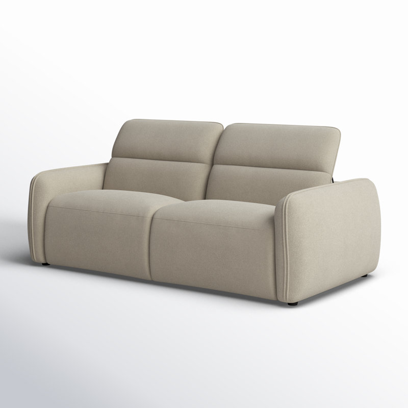 Canapé inclinable rembourré 87,4 po Bayne, Chenille élite sable