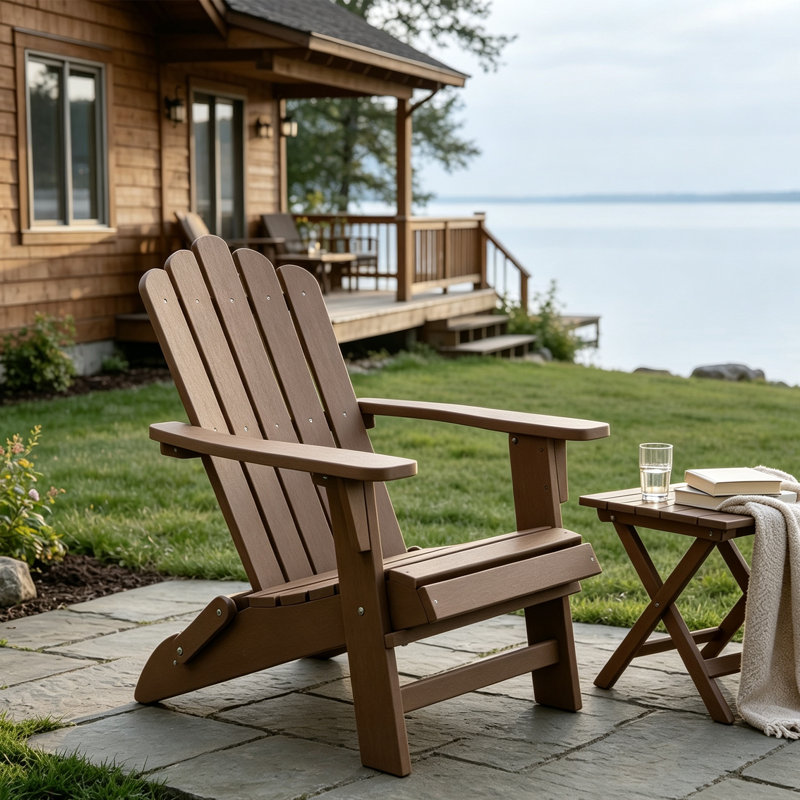 Chaise Adirondack pliante d'extérieur résistante aux intempéries