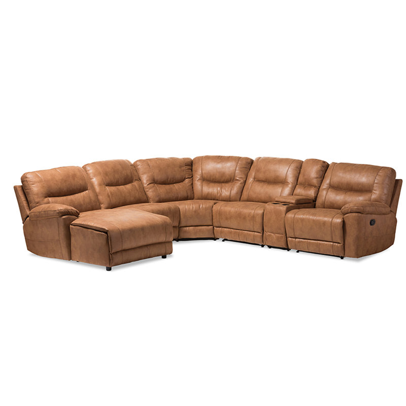 Eudon Upholstered Reclining U-Shaped Sectional Symmetrical