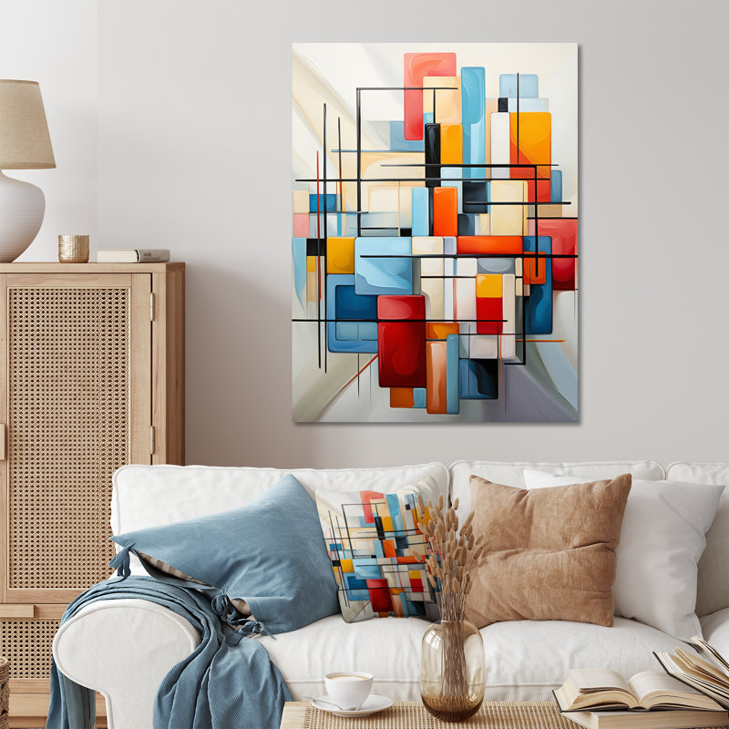 «Geometric Abstraction Composition III» - Décoration murale spirales abstraites en métal, H 32 po x l 16 po