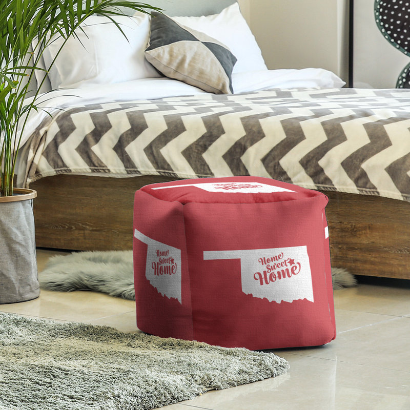 Repose-pieds à cubes tulsa doux home, Rouge