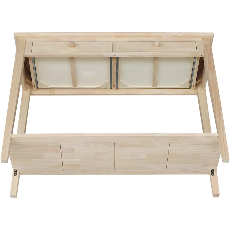 Solid  Server With Drawers And Shelf, Unfinished Diy Furniture For Custom Paint Or Stain
