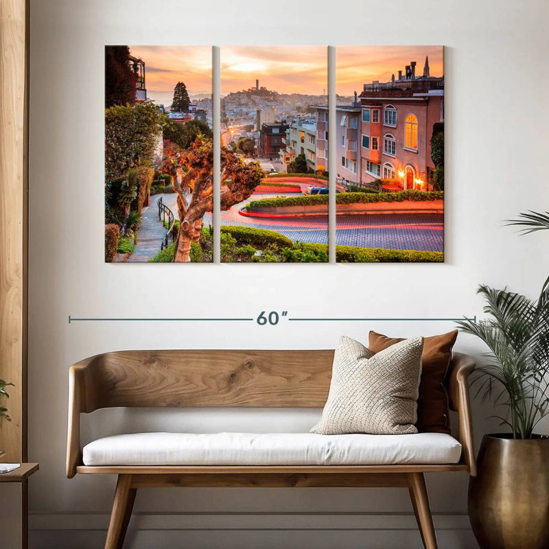 Sireci Downhill Lombard Street, 32" H x 50" W