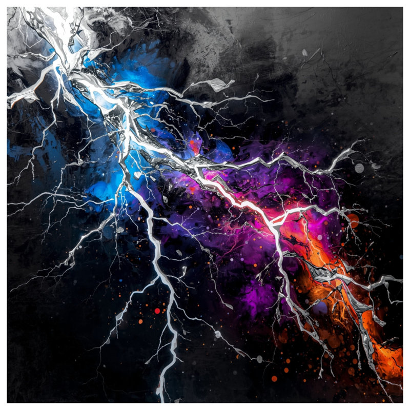 Coussins électriques Electric Lightning, 14 x 14 inches
