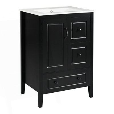 Bathroom Vanity With Soft-Closing Door And 3 Soft-Closing Drawers