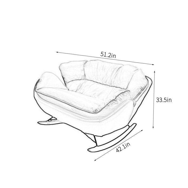 Chaise berçante Nano Technology, Noir