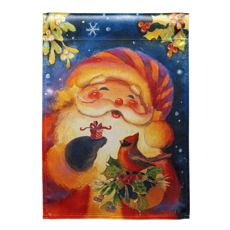 Joyeux drapeau de jardin Santa Lustre