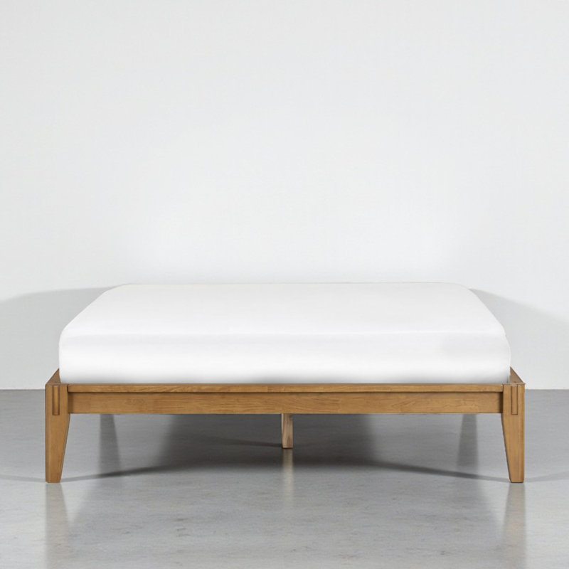 NTC Sapa Solid Wood Platform Bed Frame – Minimalist, Japanese Joinery, No Box Spring Needed, Silent Slats, Easy Assembly
