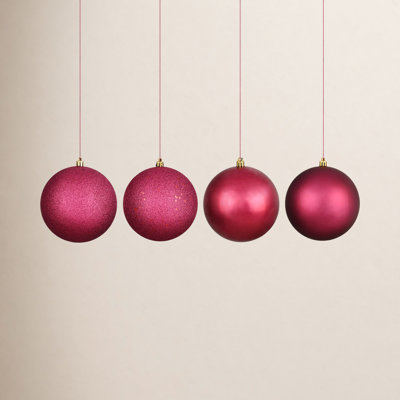 Plastic Ball Ornament (4-Piece)