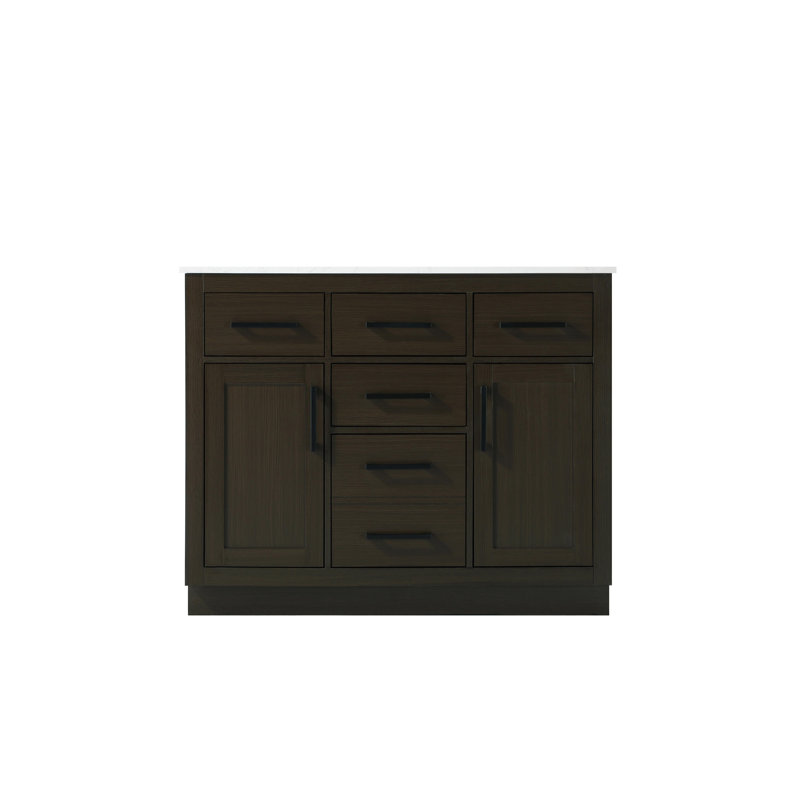 Ahner 42 inch Single Bathroom Vanity, Mocha Brown