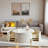 Modern Round Coffee Table With 2 Large Drawers