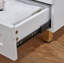 Ensemble meuble-lavabo simple Amini 30" blanc moderne sur pied avec lavabo en céramique et comptoir en pierre frittée