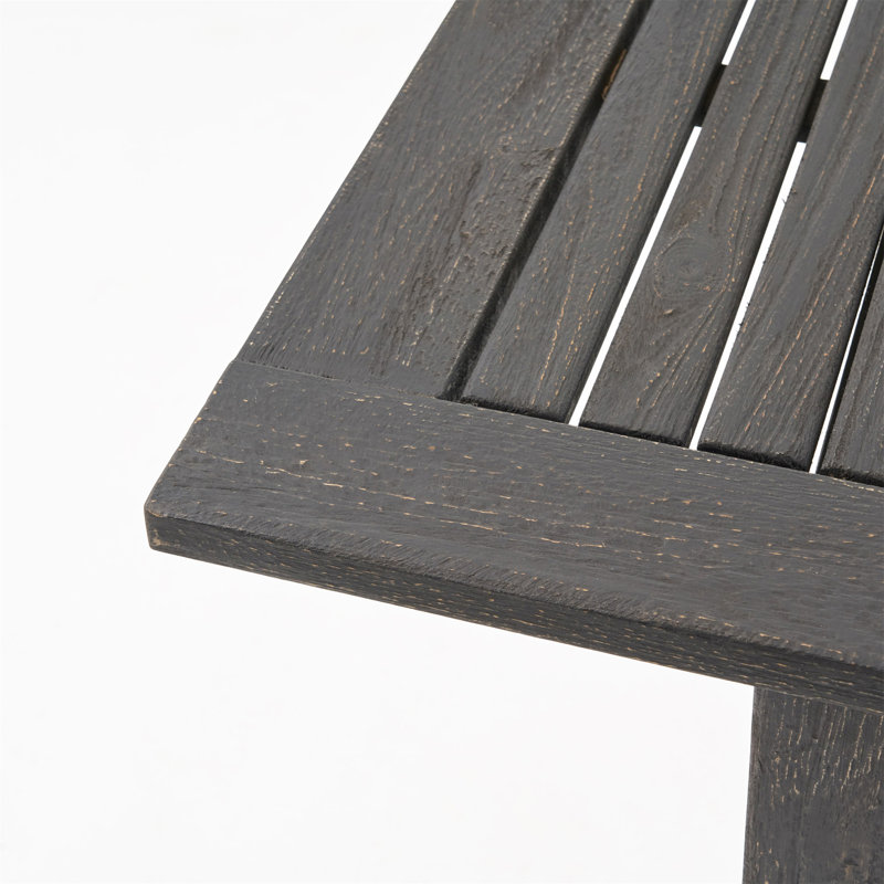 Outdoor Dining Table, Dark Gray
