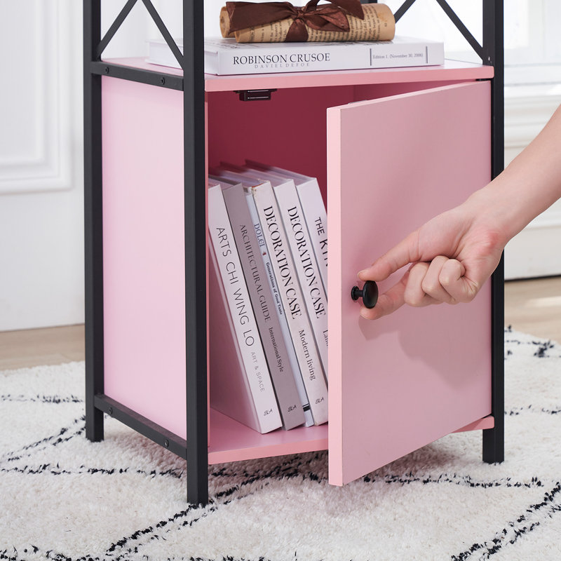 Iron Bedside Table, Pink