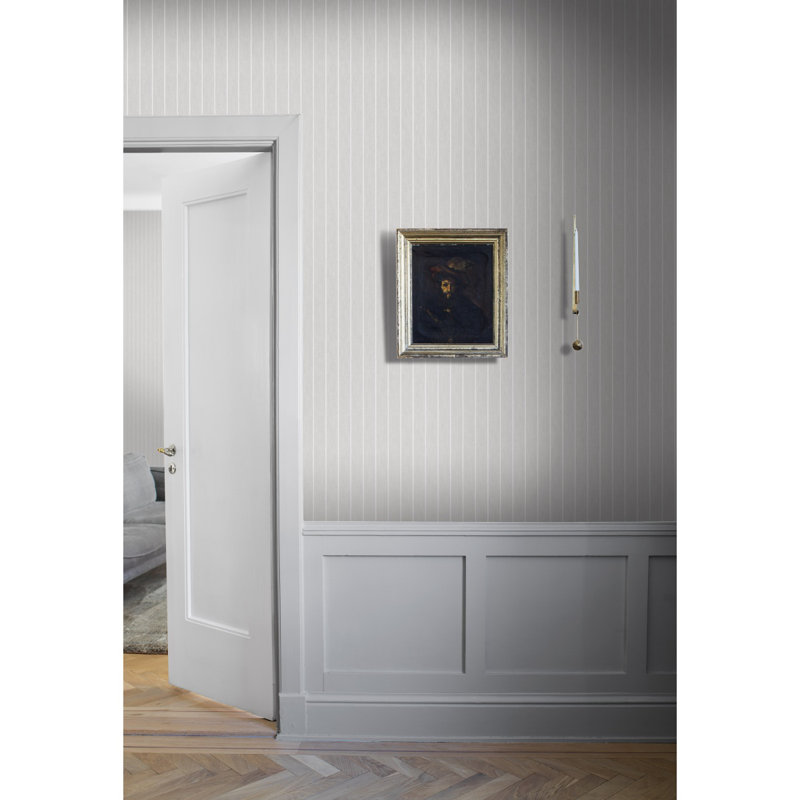 Boråstapeter Shirt Stripe Wallpaper, Gray