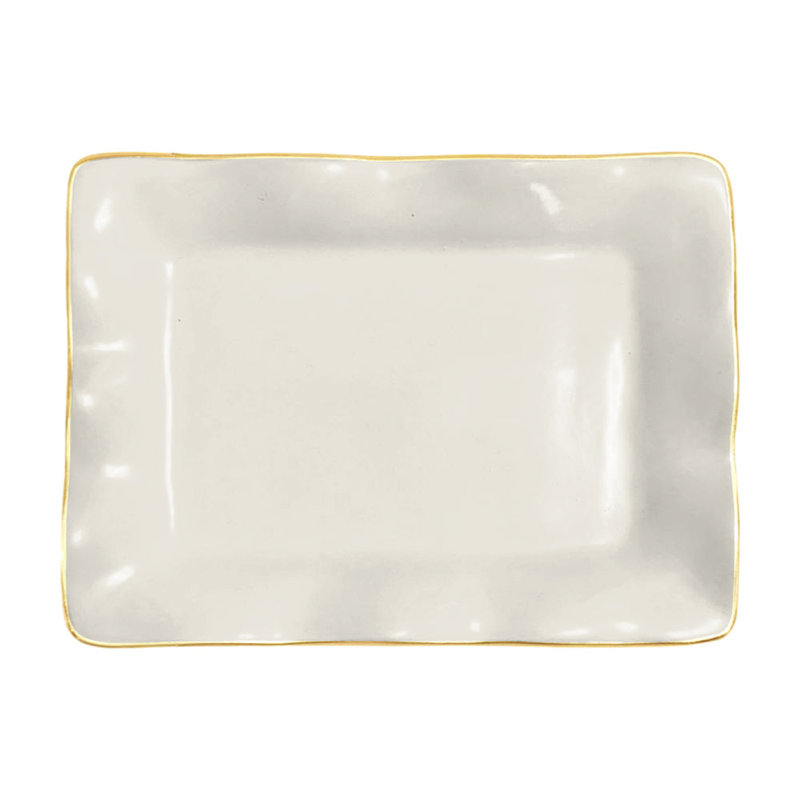 Encanto Vento Small Rectangular Tray, White