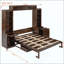 Lit escamotable Murphy avec bureau et rangement, lit mural en bois peu encombrant avec armoires et tiroirs