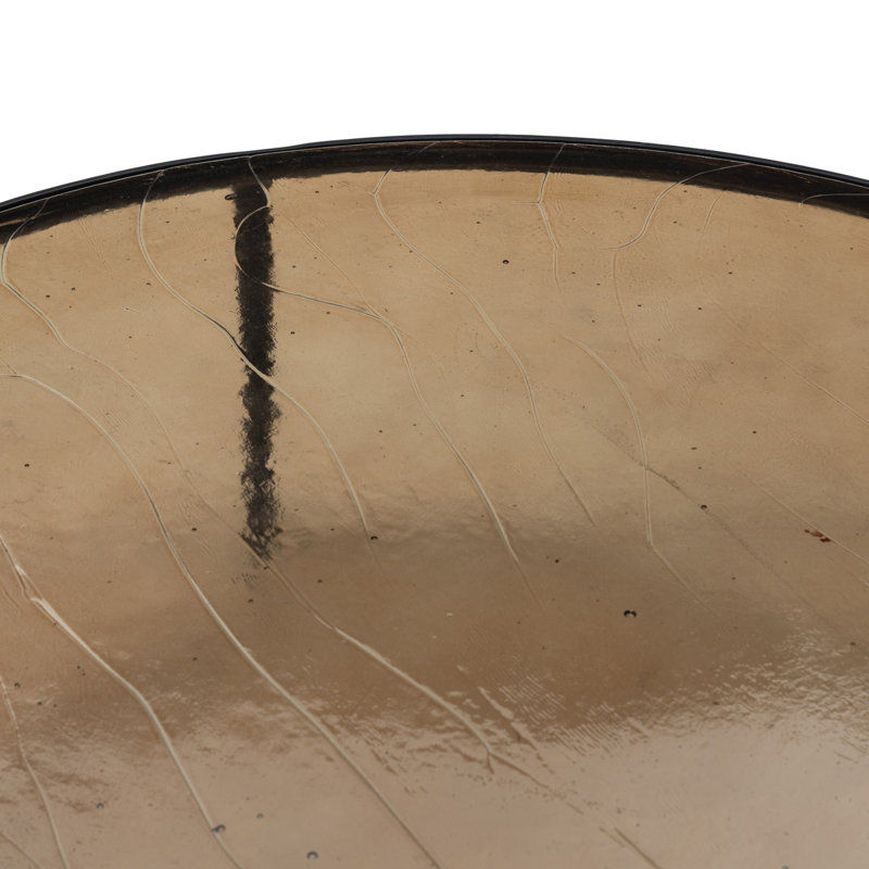Yoko Glass Coffee Table, Smoked Brown Cast Glass