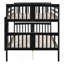 Lit superposé double au-dessus de double avec échelle pour chambre à coucher, mobilier de chambre d'amis - espresso-2109811228