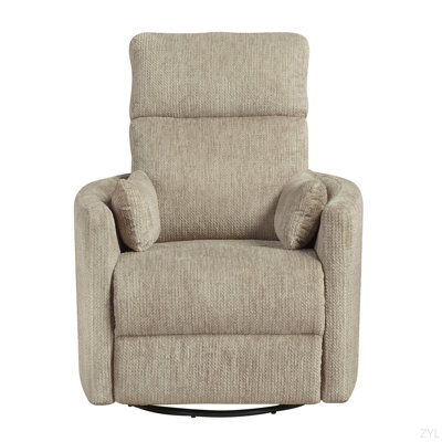 Moderne pivotant fauteuil inclinable en microfibre rembourré confort moelleux oreillers assortis meubles de salon 1pc