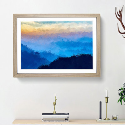 Mountains of Nepal in Abstract - Framed Print
