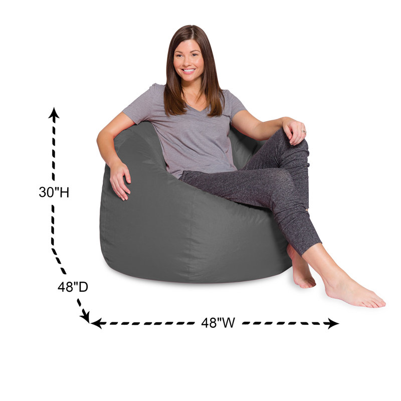 Bean Bag Chair for Kids, Teens, and Adults - Filled with Soft Beads, Includes Removable and Machine Washable Cover - Multiple Colors, Sizes and Fabrics including Soft Nylon & Canvas with Patterns