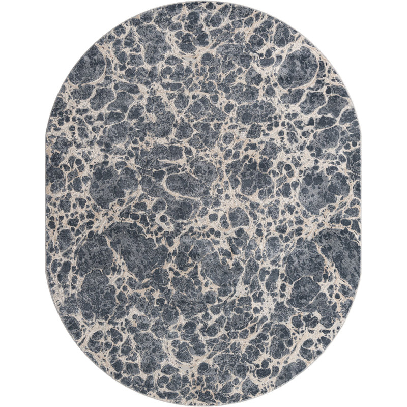 Abstract Indoor Rug, Oval 8' x 10'
