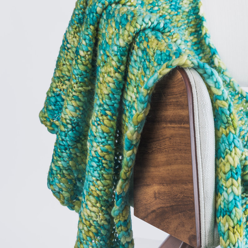 Madis Hand Woven Throw Blanket, Everglade