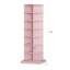 Armoire de rangement pour chaussures rotative rose, 7 couches pour 28 chaussures, conception qui économise de l'espace, 4 compartiments par plancher, facile à nettoyer, 7 couches de style antique américain 360 s'adapte à tous les coins, facilement