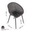 Ensemble de 4 chaises longues modernes gris chaud-749331789