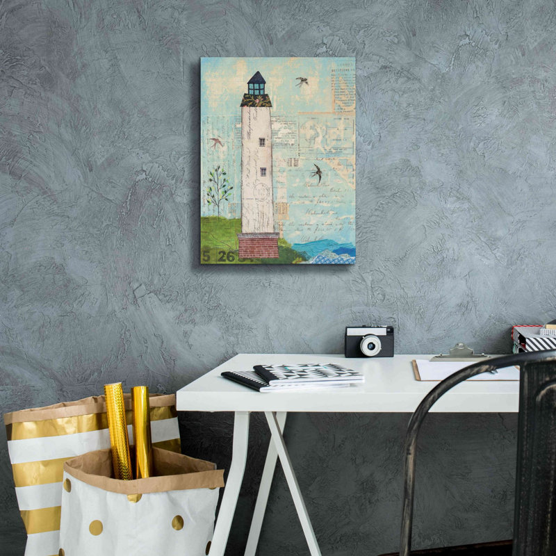 «Coastal Lighthouse I» par Courtney Prahl, estampe numérique sur toile, H 16 po x l 12 po x P 0,75 po
