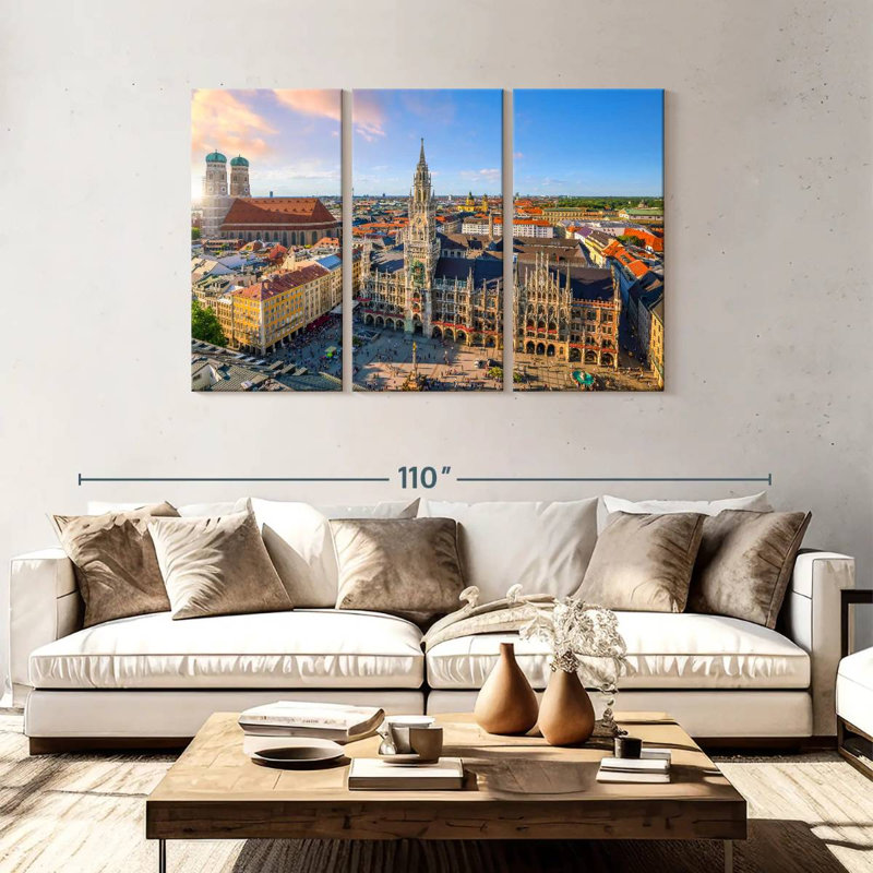 Munich Skyline, 48" H x 74" W