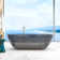 69'' x 30'' Runway Semi Transparent Resin Freestanding Soaking Bathtub